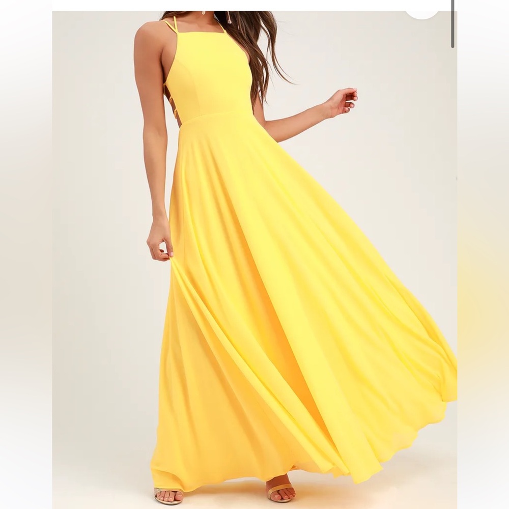 Lulus Elegant Yellow Maxi Dress